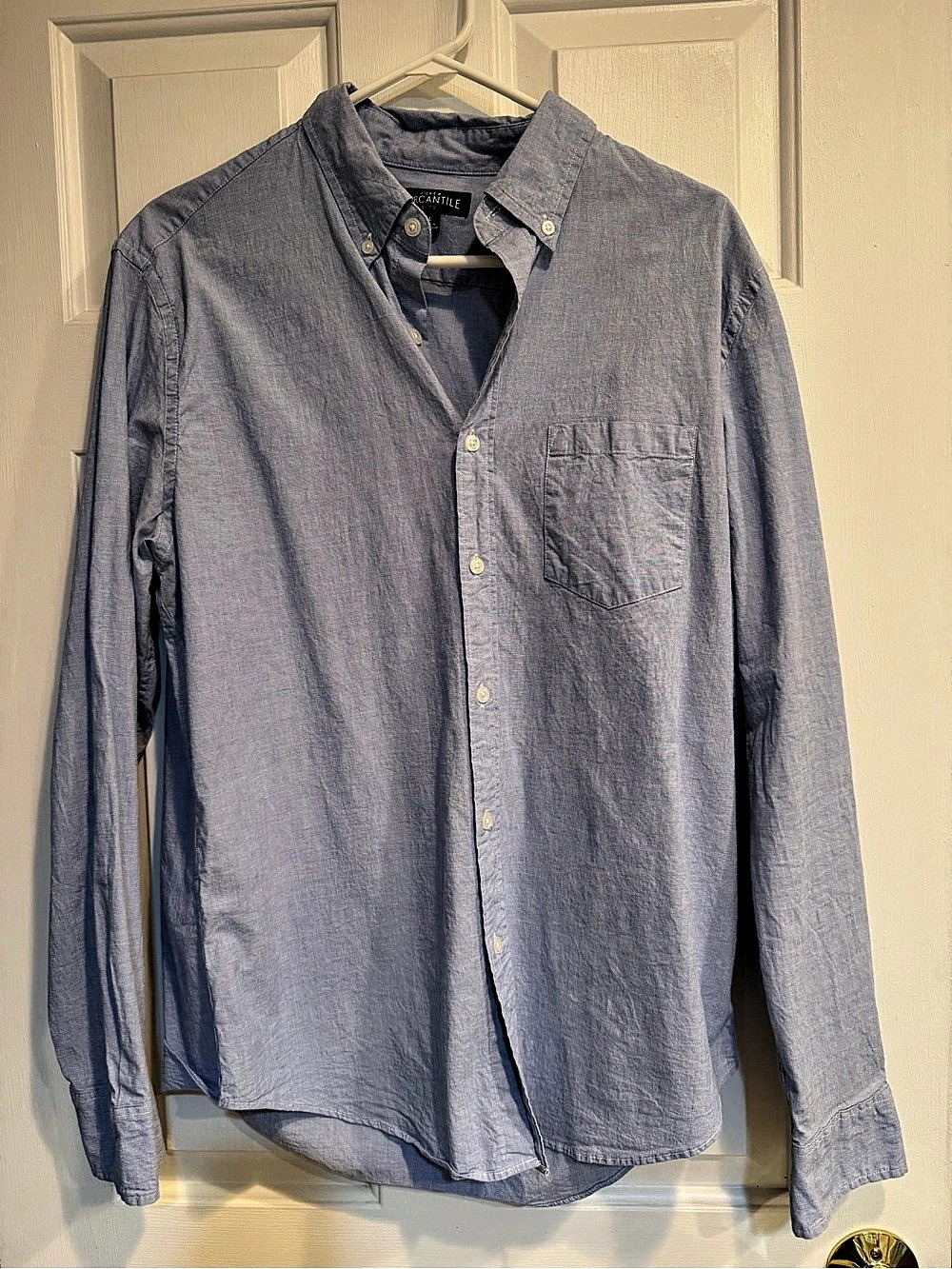 MERCANTILE FLEX Men's Blue Button Down Shirt Size Large Like New